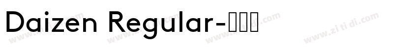 Daizen Regular字体转换